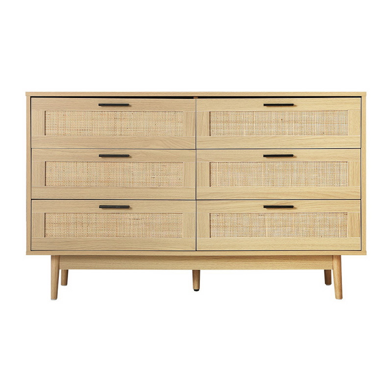 Artiss 6 Chest of Drawers - BRIONY Oak