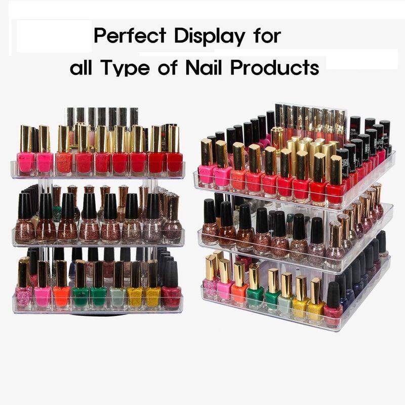 China made acrylic nail polish holder cosmetic rotating display organizer -  China display stand manufacturer,display stand suppliers,Custom acrylic  display supplier,China display rack wholesalers