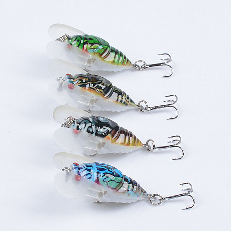 4x Popper Poppers 5cm Fishing Lure Lures Surface Tackle Fresh