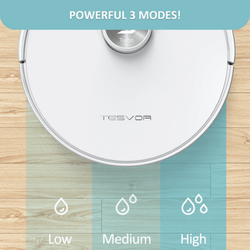 Tesvor S6 Turbo Robot Vacuum Cleaner Mop With Laser Navigation 4000Pa