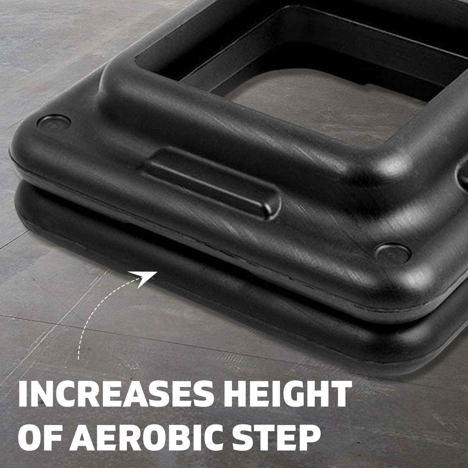 Areobic Step Bench Workout Exercise Step Risers 5cm Fitness Gym - Black
