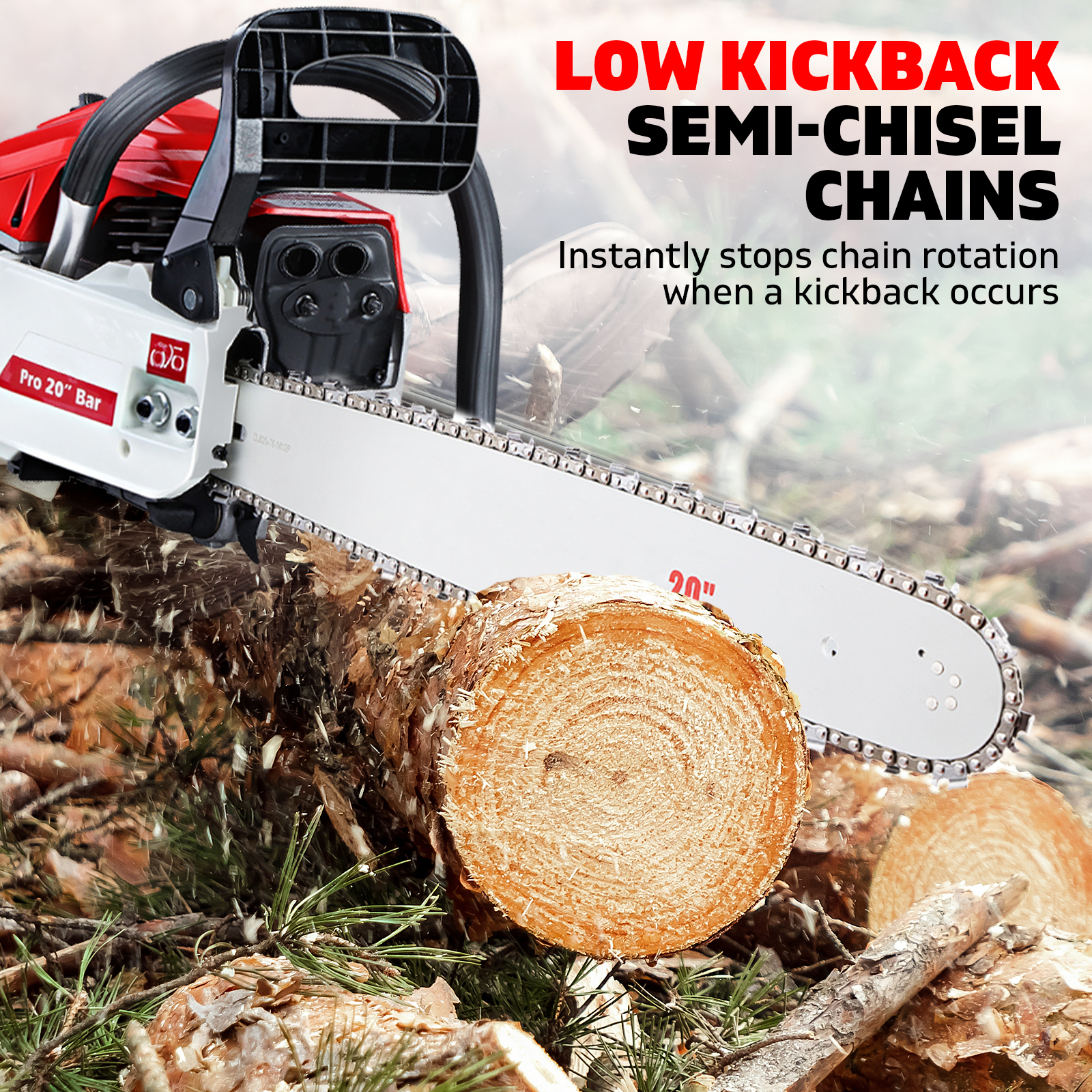 52CC Petrol 2-stroke Premium Commercial Chainsaw Chain Saw Bar E-Start Pruning