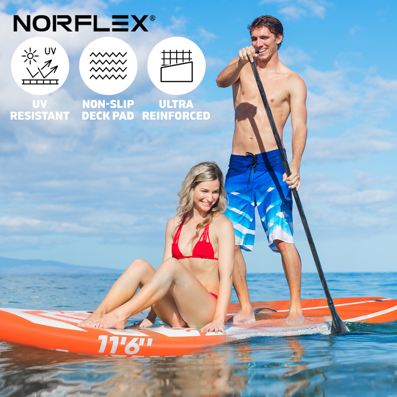 NORFLX Inflatable Stand-up Paddle Board and Kayak | 11ft 6in | Orange SUP