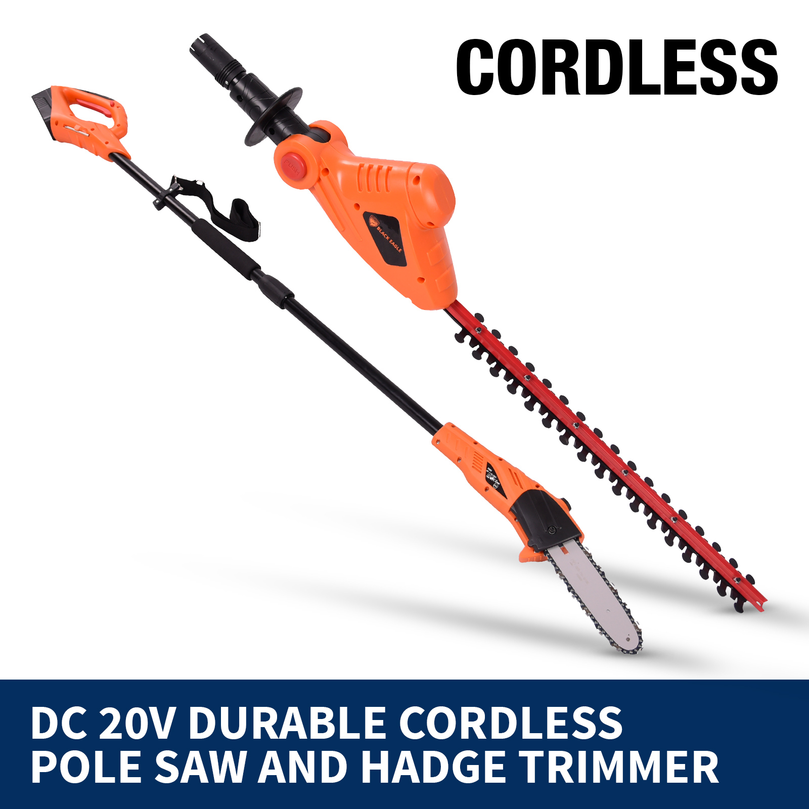 20V Pole Chainsaw Hedge Trimmer Combo