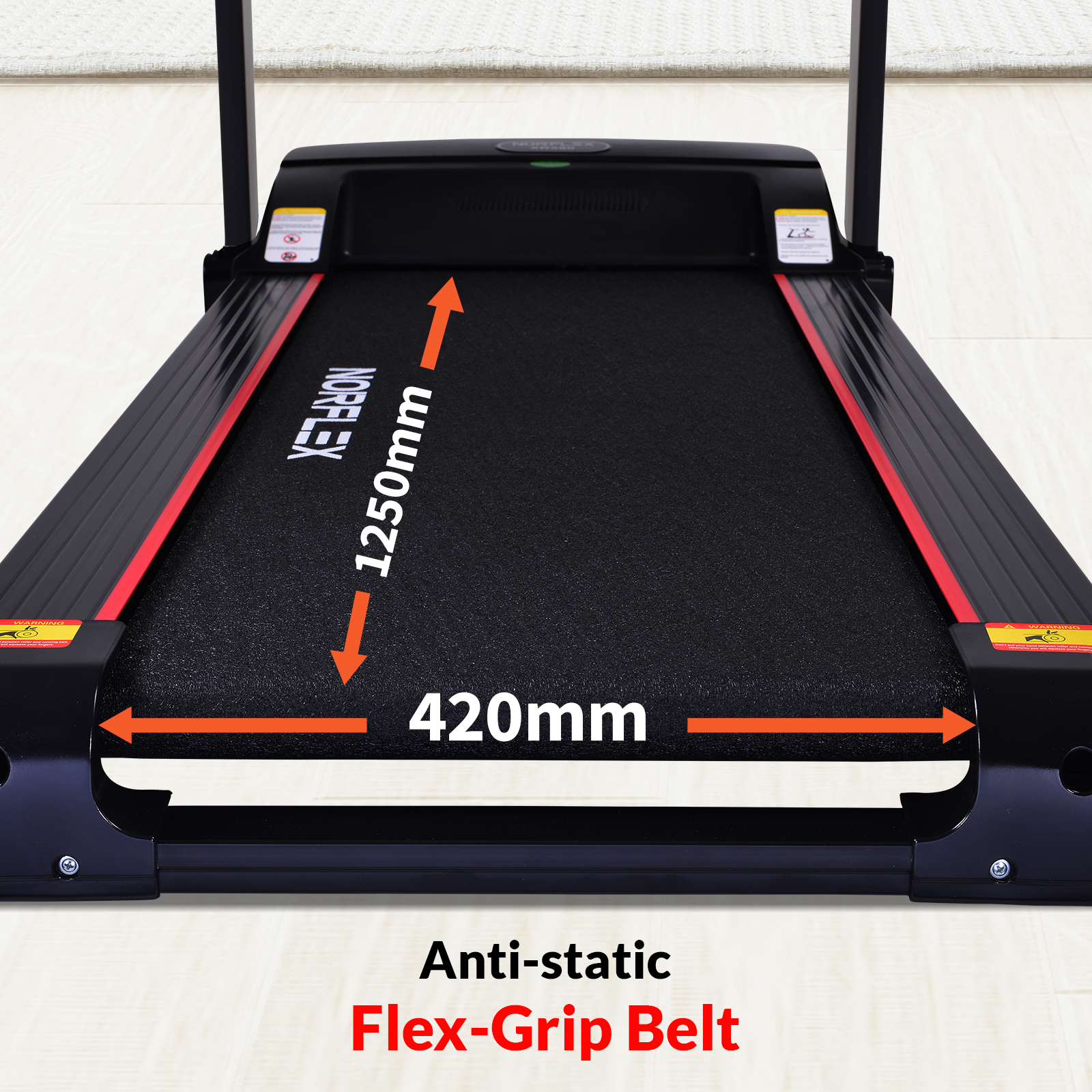 NORFLX New Electric Treadmill Auto Incline Home Gym Exercise Mat Fitness Run