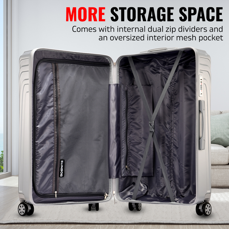 3pc Luggage Suitcase Trolley Set TSA Travel Carry On Bag Hard Case Lightweight C