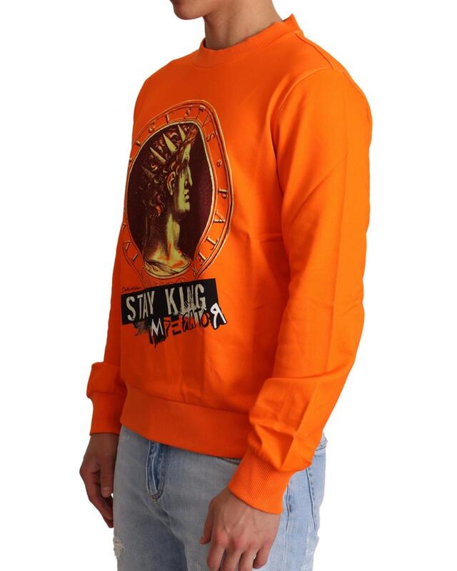 Stunning Dolce Gabbana King Print Pullover Sweater 46 IT Men