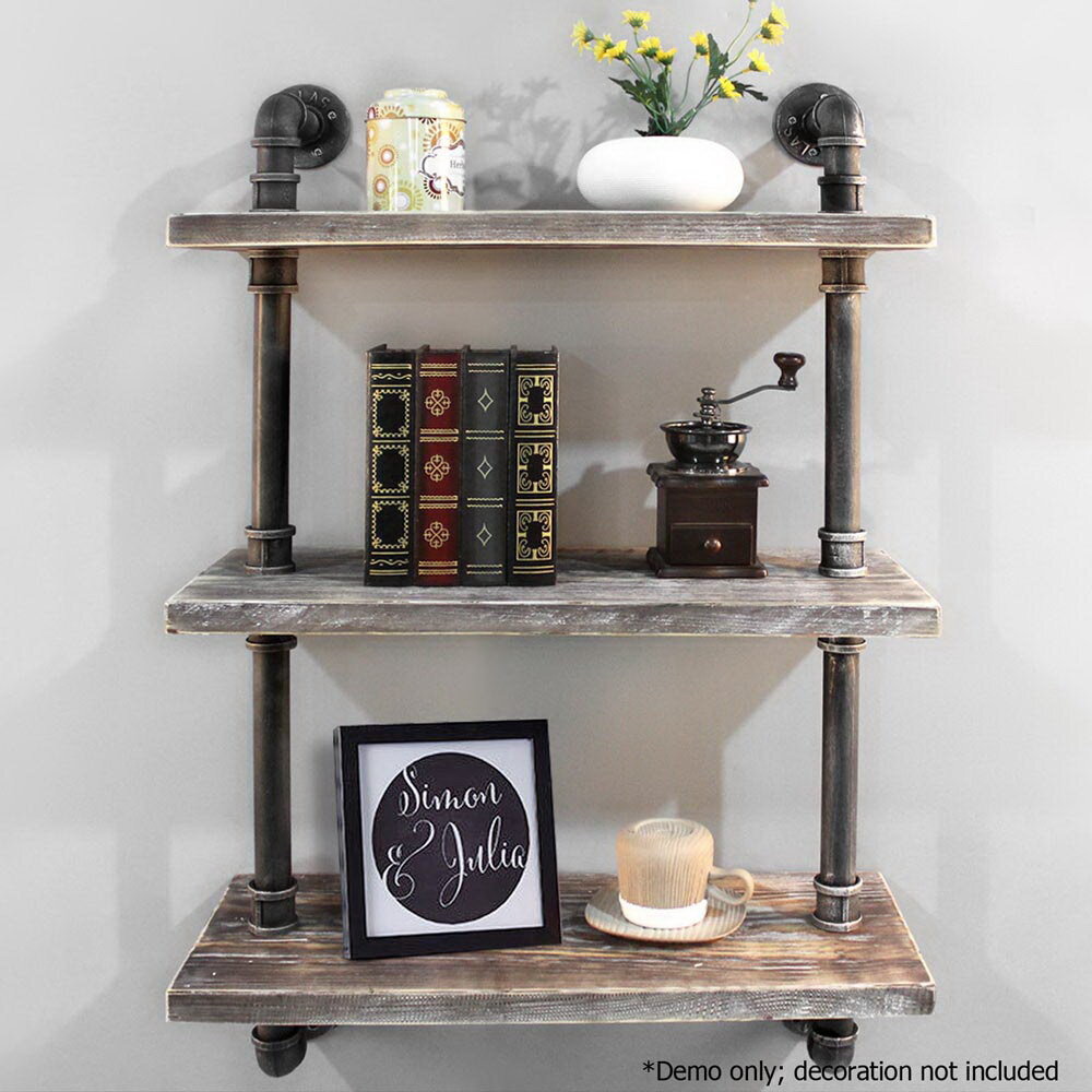 Artiss Display Shelves Wall Brackets Bookshelf Industrial DIY Pipe Shelf Rustic