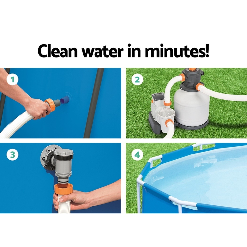 Bestway 2000GPH Flowclear™ Sand Filter Swimming Above Ground Pool Cleaning Pump