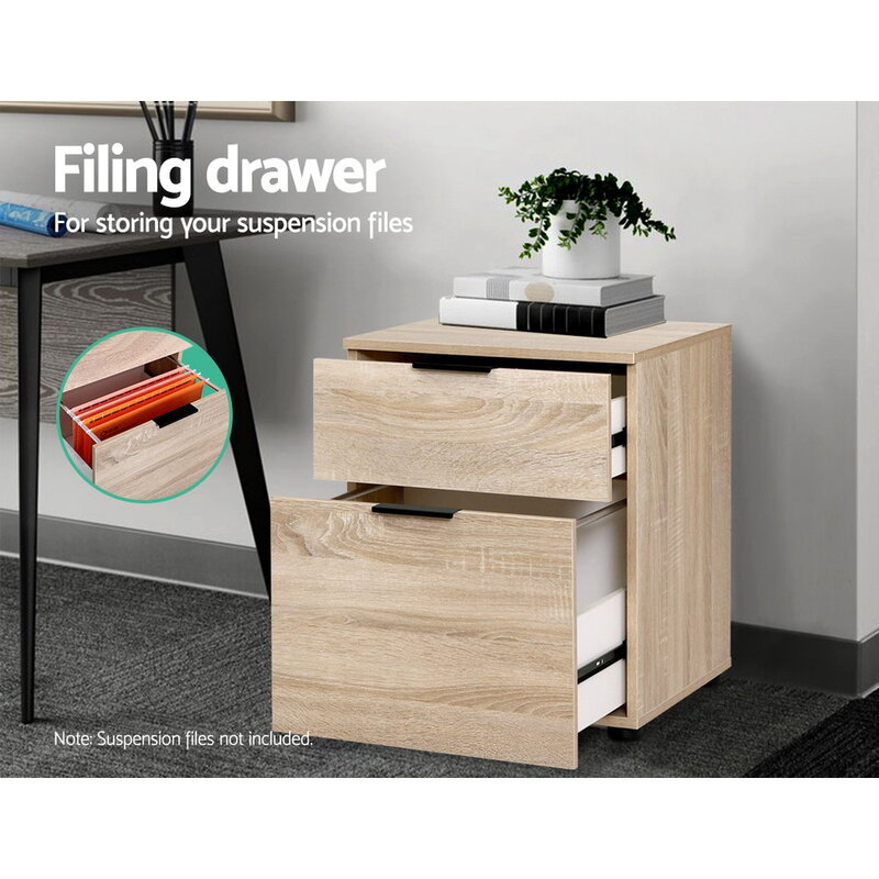 Artiss Filing Cabinet 2 Drawer Office Storage Organiser