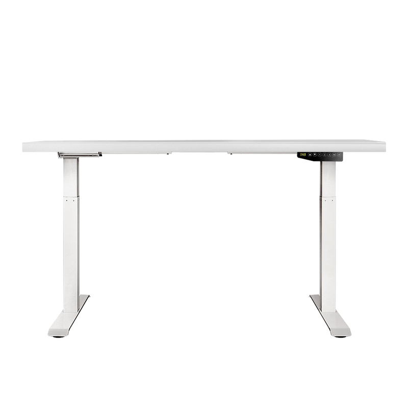 Artiss Standing Desk Adjustable Height Desk Dual Motor Electric White Frame Desk Top 140cm