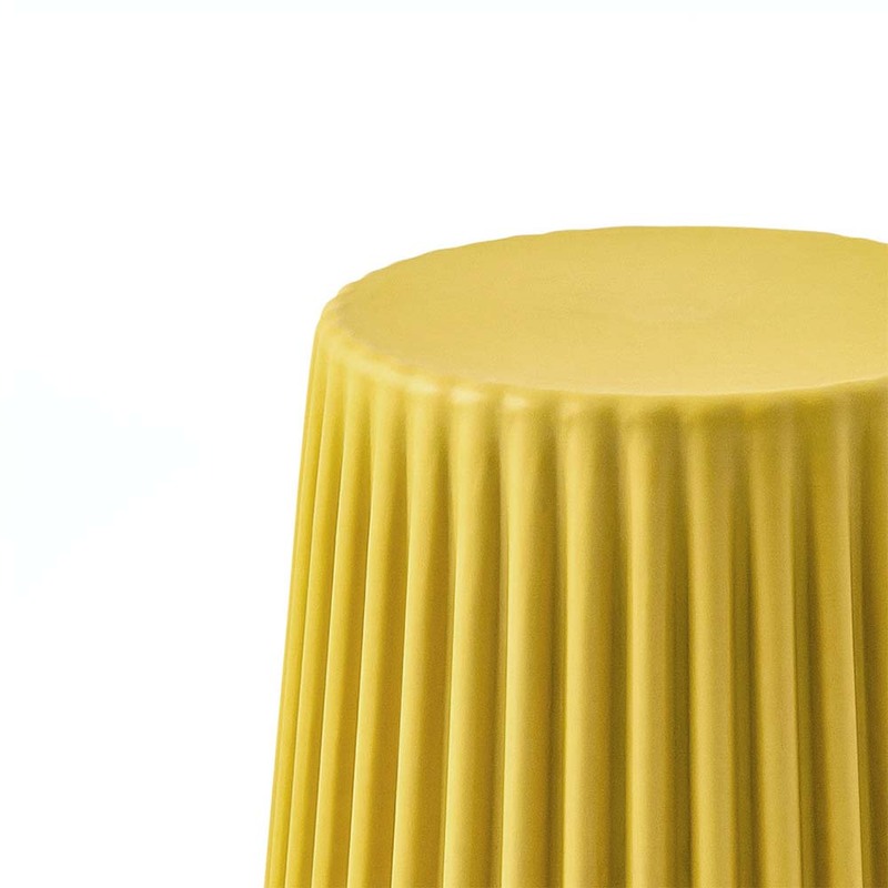ArtissIn Set of 2 Cupcake Stool Plastic Stacking Bar Stools Dining Chairs Kitchen Yellow