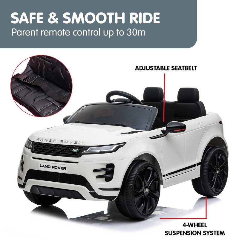 Kahuna Land Rover Licensed Kids Electric Ride On Car Remote Control - White