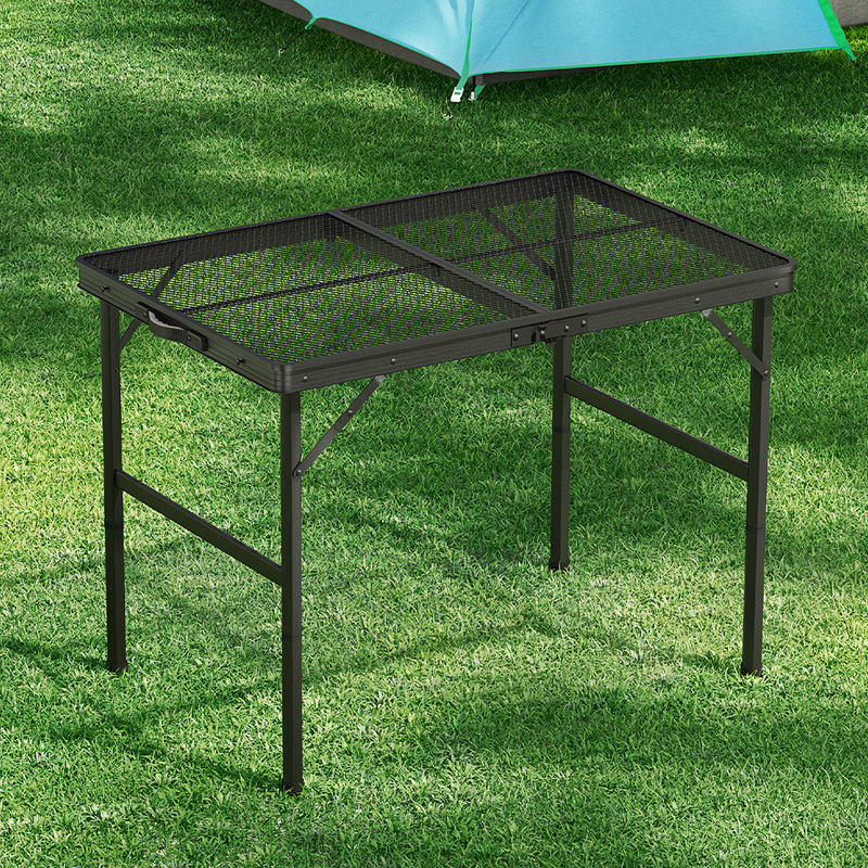 Weisshorn Folding Camping Table 90CM Portable Outdoor Picnic BBQ Aluminium Desk