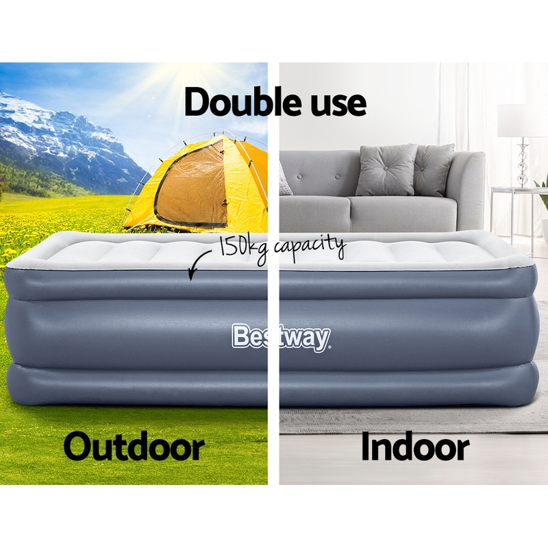 Bestway Mattress Air Bed Single Size 51CM Inflatable Camping Beds Home Outdoor