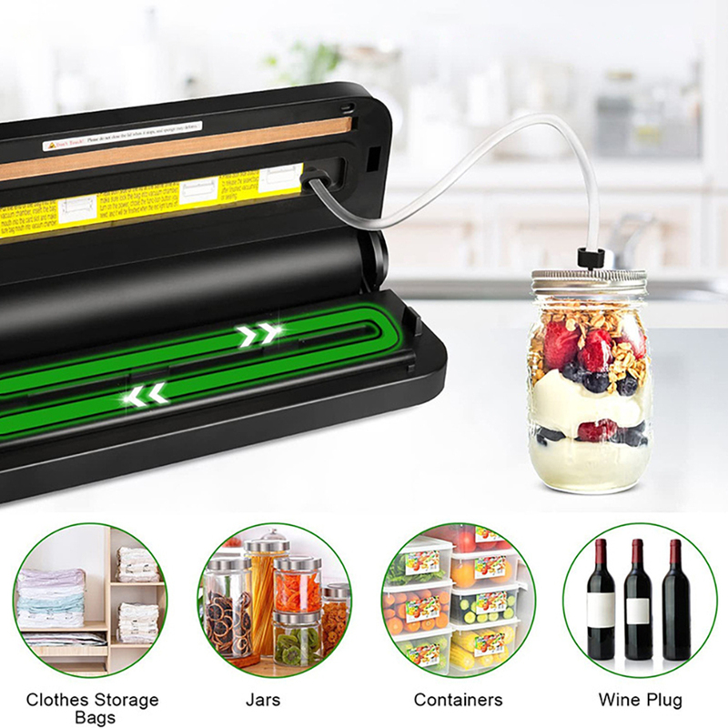 Vacuum Sealer Machine Fresh Dry Wet Food Saver Storage Built-in Cutter With Bags