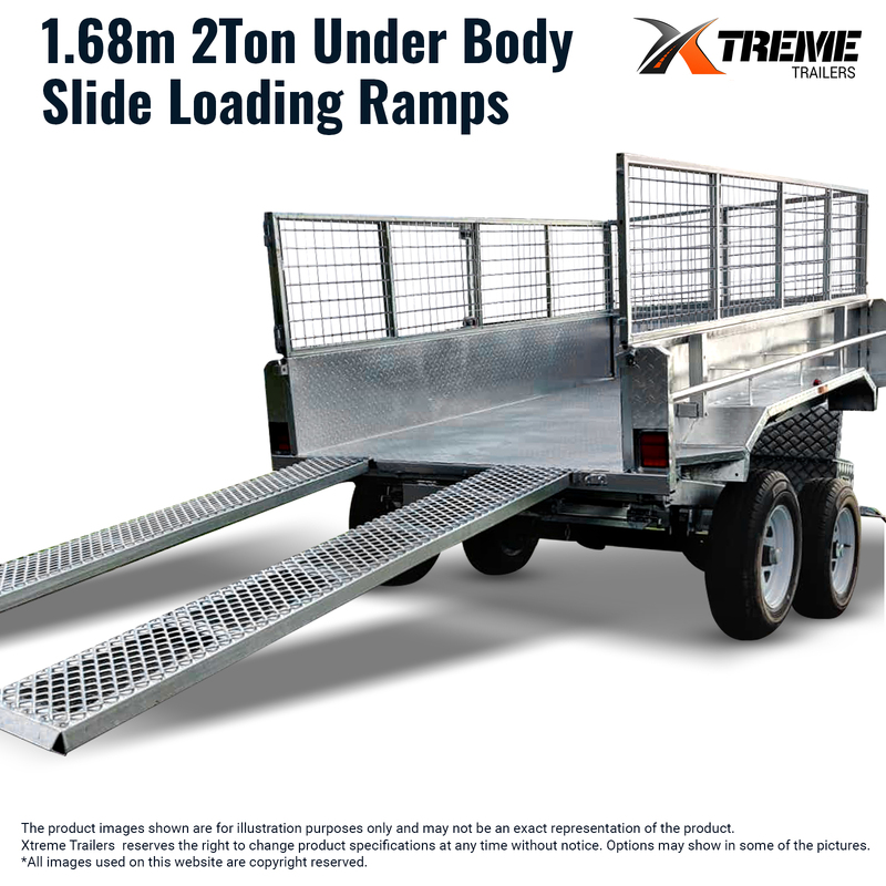 10×5 Hydraulic Tipper Tandem Box Trailer ATM 3500KG with Ramp Holders