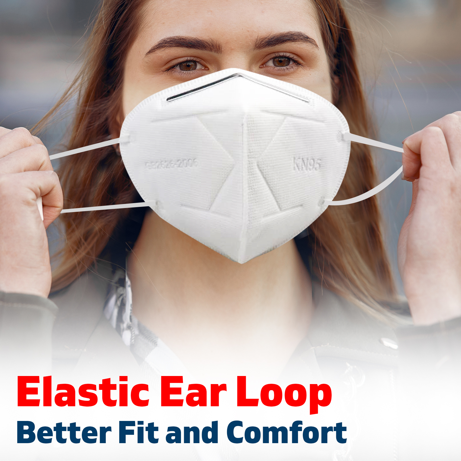 KN95 4 Layer Face Mask 5 Pcs, Anti Dust & Haze FDA Approved