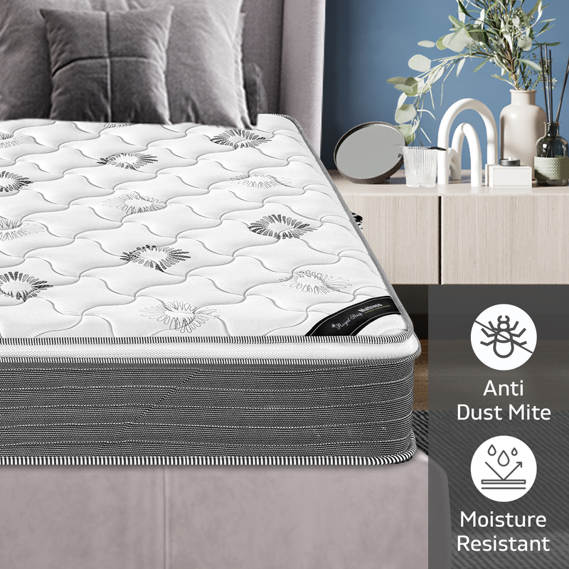 ROYAL SLEEP SINGLE Mattress Bed Resilience Foam Bonnell Spring Medium Firm 20cm