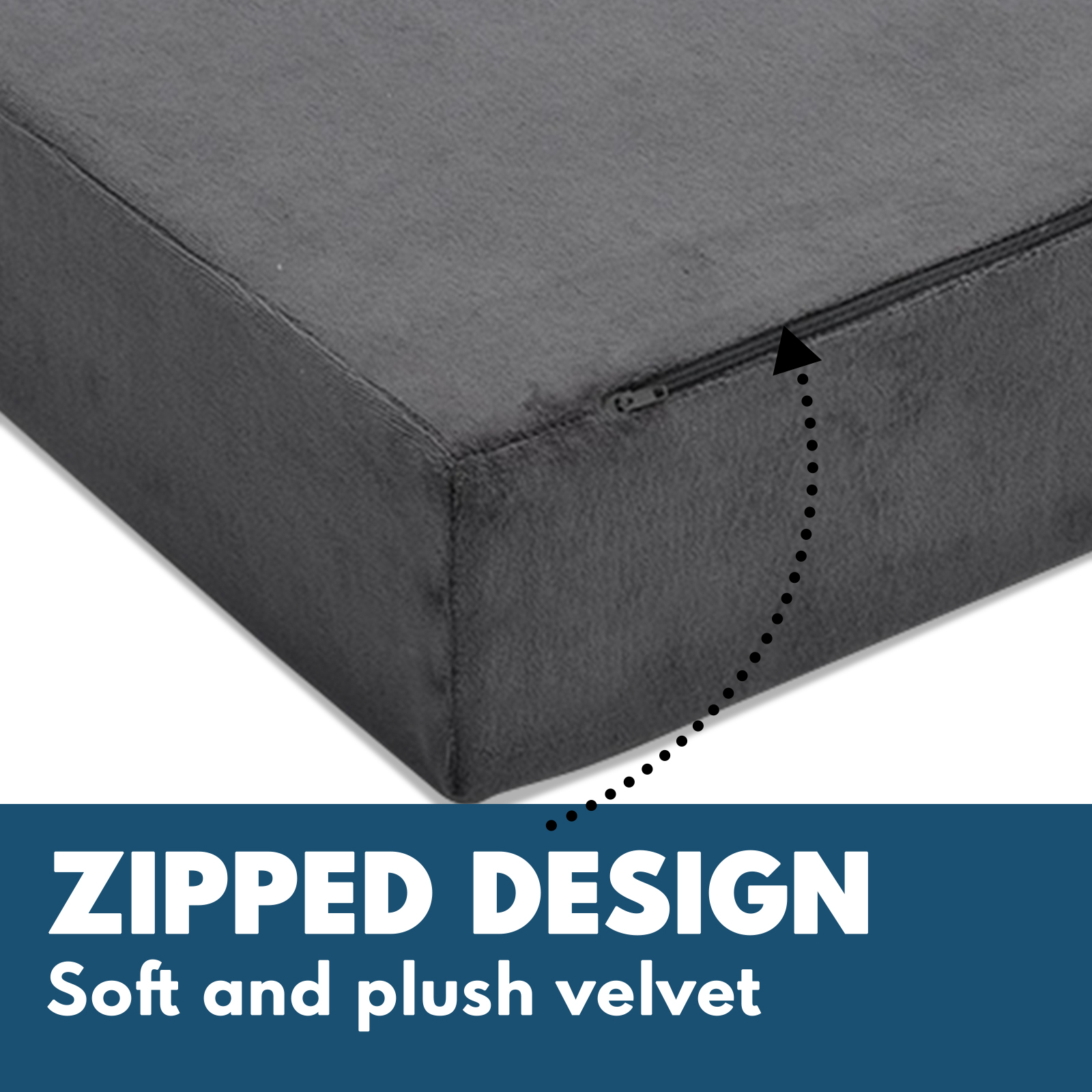 Folding Foam Portable High Density Mattress Medium Firm -  Dark Grey