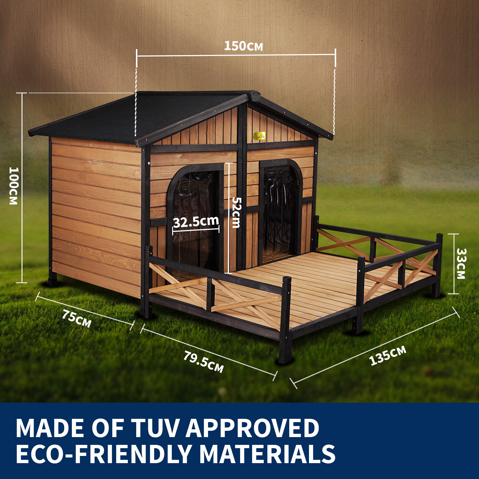 Royal Pets XXXL Two Door Dog Kennel