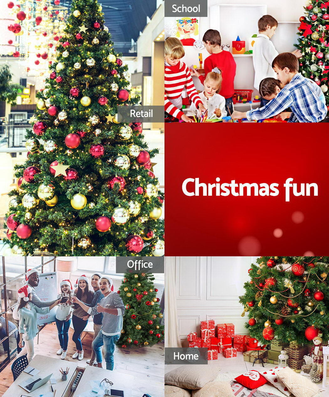 Jingle Jollys 2.1M 7FT Christmas Tree Xmas Decoration Home Decor 700 Tips Green