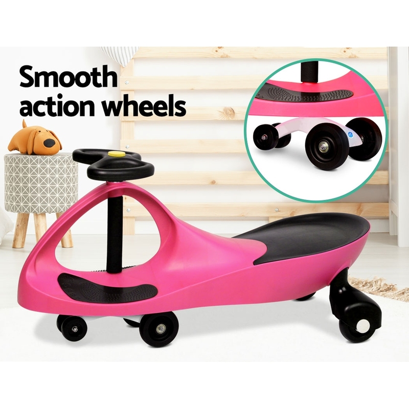 Rigo Kids Ride On Swing Car  - Pink