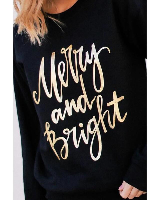 Azura Exchange Merry & Bright Print Sweatshirt - 2XL