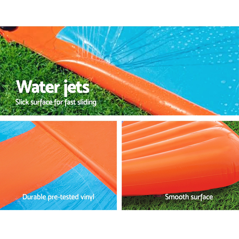 Bestway Triple Water Slip And Slide Kids Inflatable Splash Toy Outdoor 5.49M