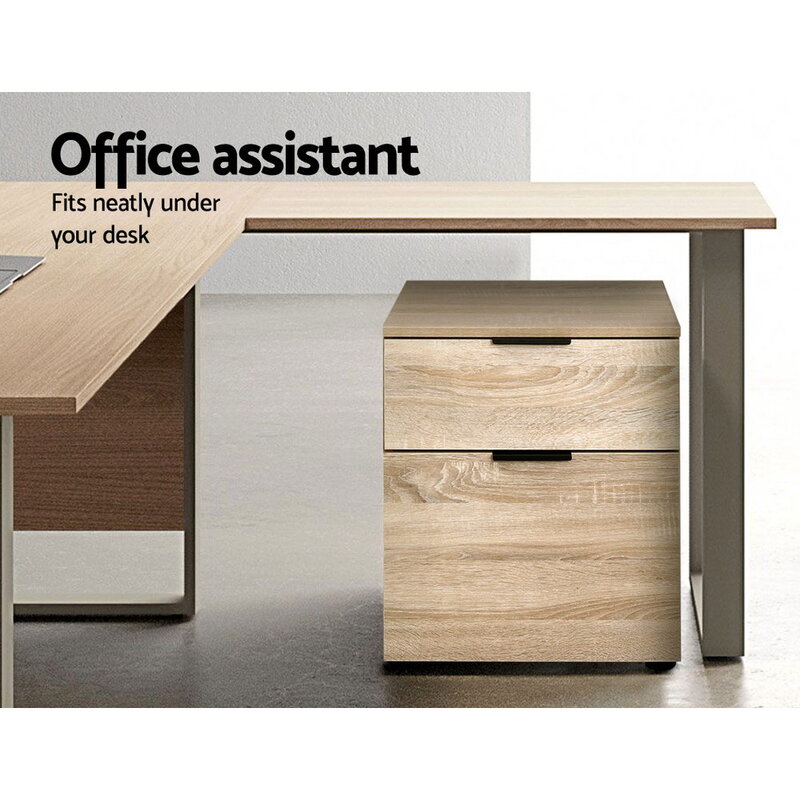 Artiss Filing Cabinet 2 Drawer Office Storage Organiser