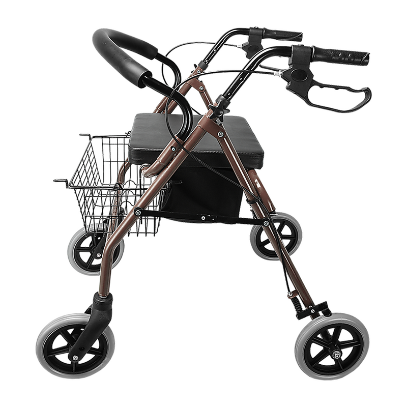 Rollator Walker Walking Frame With Wheels Zimmer Mobility Aids Seat Coffee