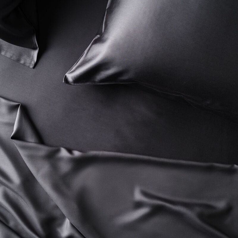 Better Dream 100% Organic Bamboo Fitted Sheet Set Charcoal Size Double