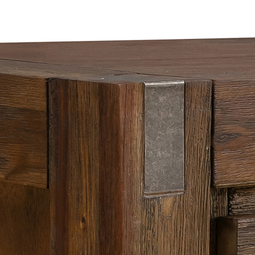 Hall Table 2 Storage Drawers Solid Acacia Wooden Frame Hallway in Chocolate Color