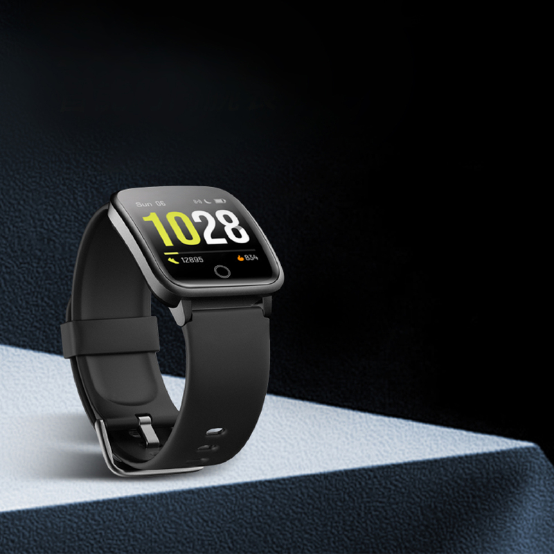 FitSmart Smart Watch Bluetooth Heart Rate Monitor Waterproof LCD Touch Screen - Black