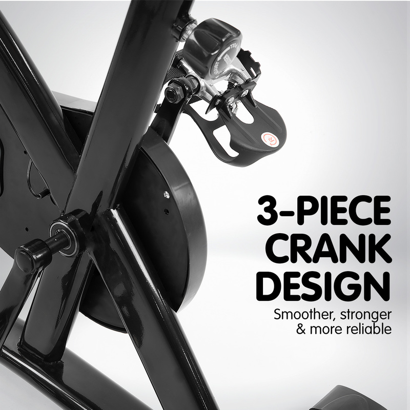 Powertrain Home Gym Flywheel Exercise Spin Bike Black