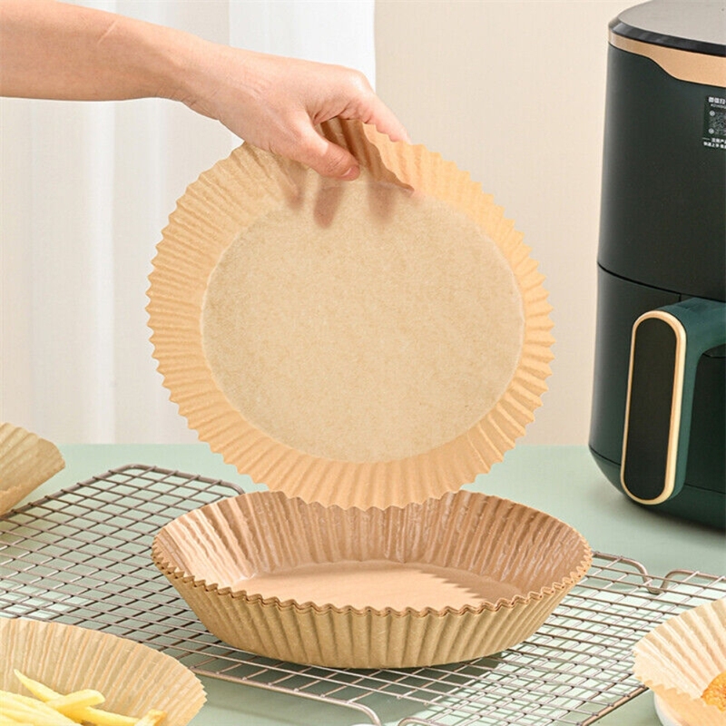 50PCS Air Fryer Disposable Paper Liner Set Non-Stick Pan Parchment Baking Paper