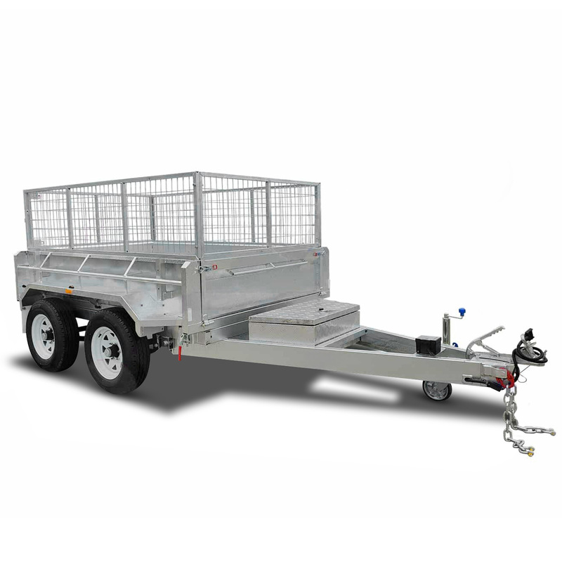 10×5 Hydraulic Tipper Tandem Box Trailer ATM 3500KG with Ramp Holders