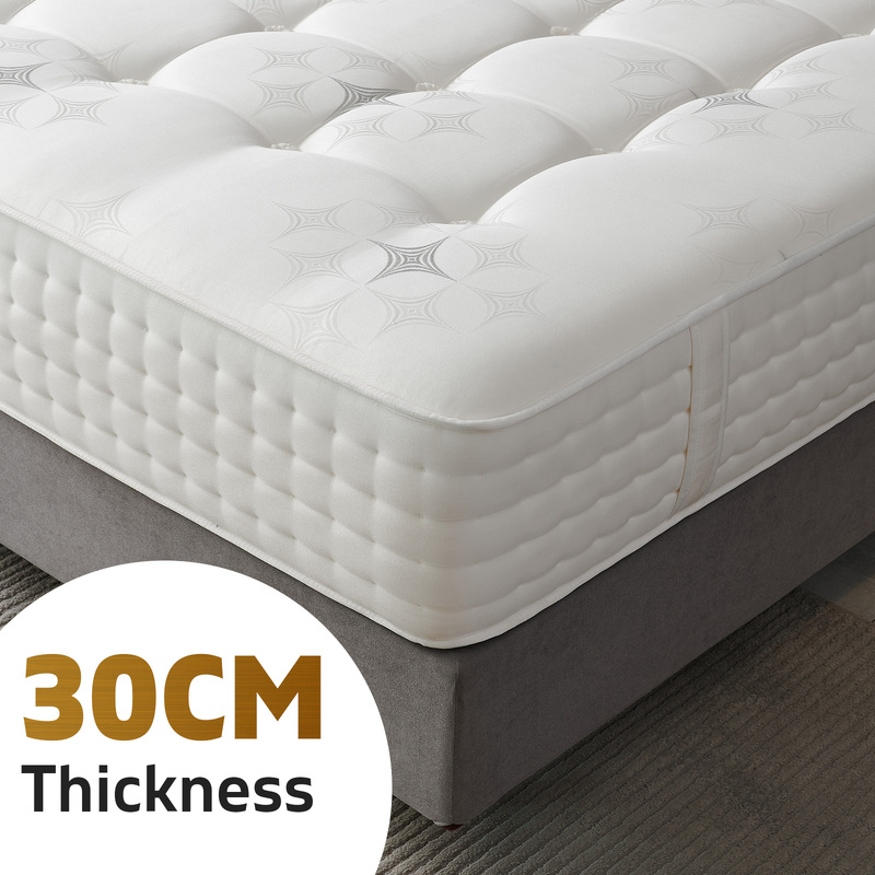 Royal Sleep DOUBLE Mattress Firm Bed Tight Top 7 Zone Spring Latex Foam