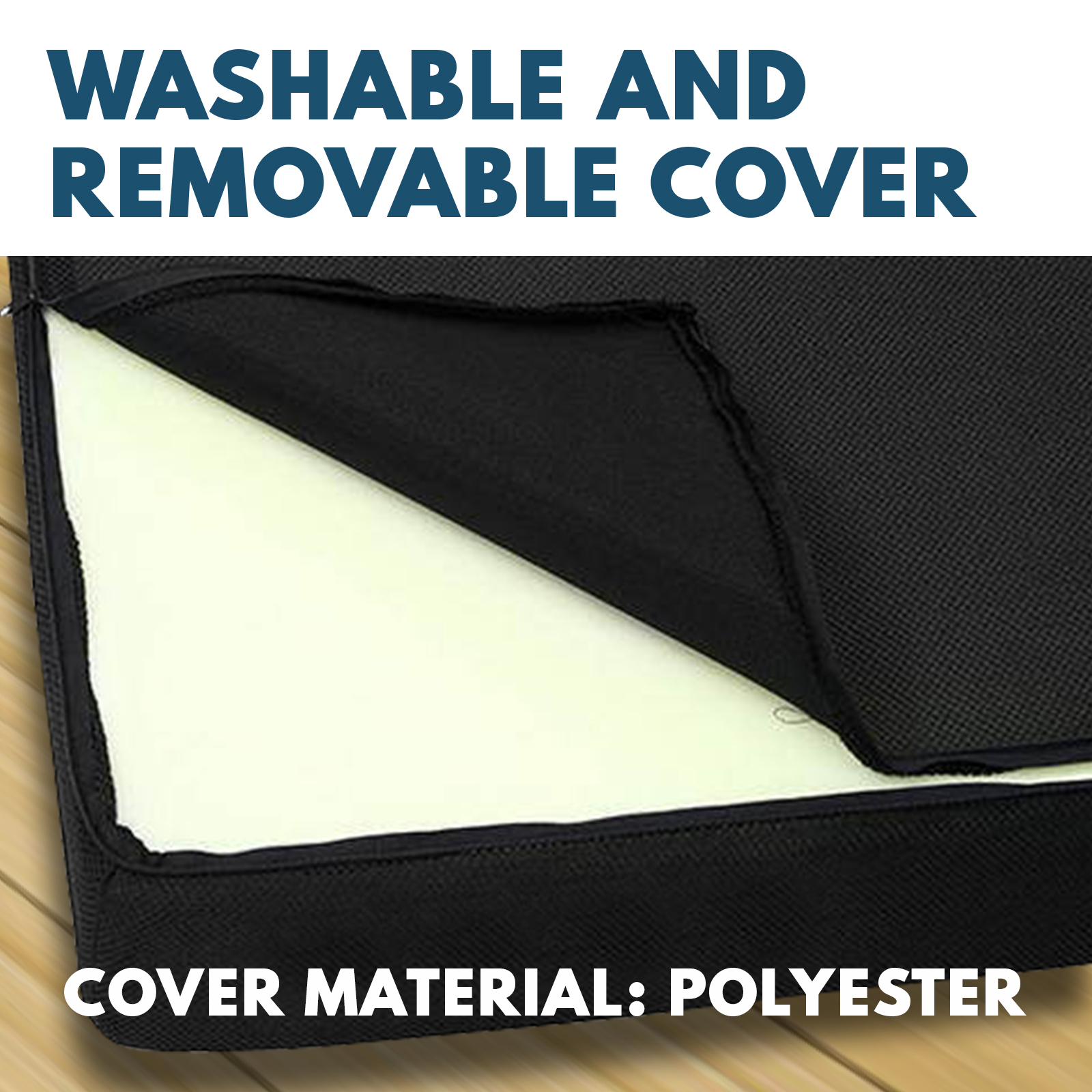 Folding Foam Bed Mattress Portable Double Sofa Bed Mat Air Mesh Fabric - Black