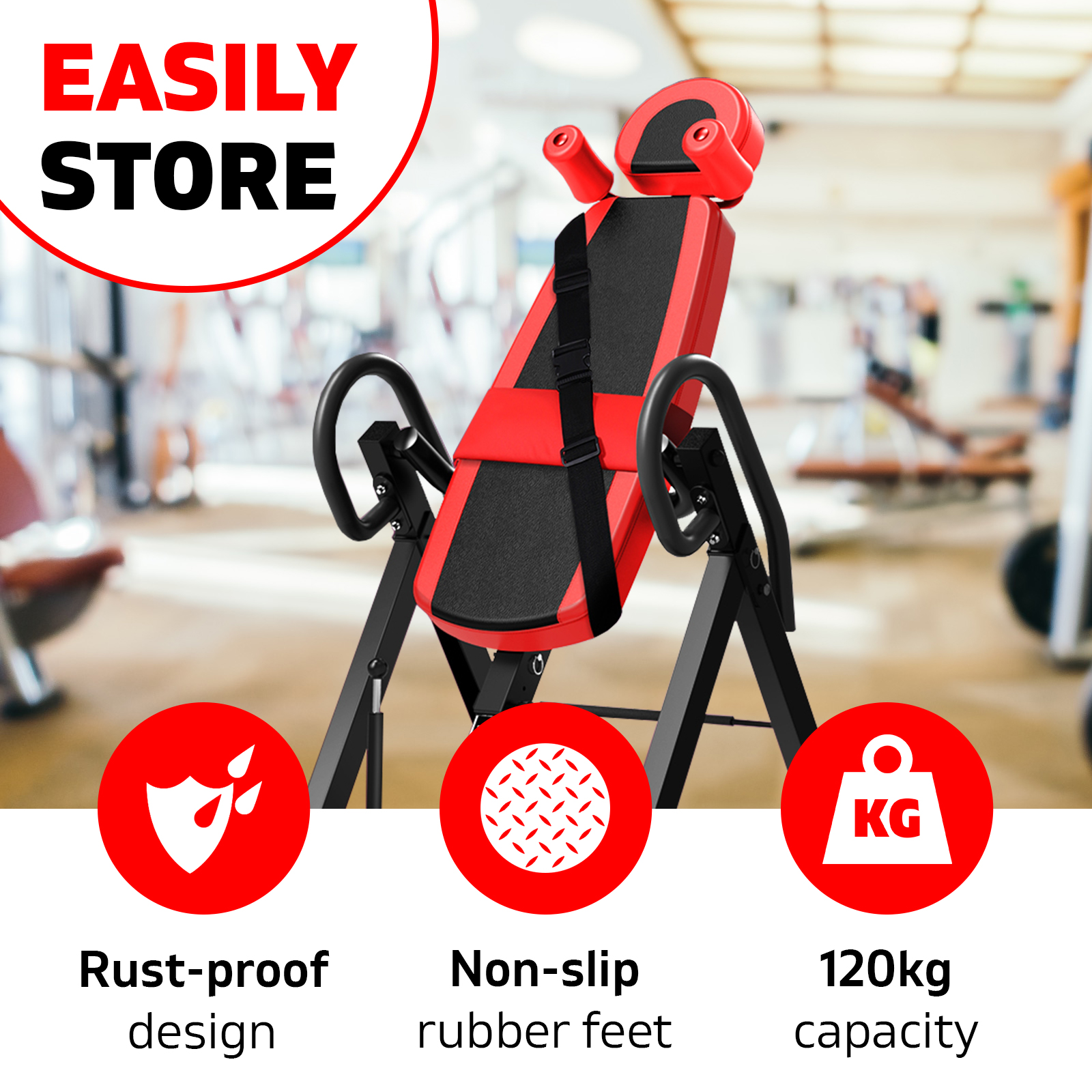 Inversion Table Gravity Stretcher Inverter Foldable Workout Fitness Home Gym