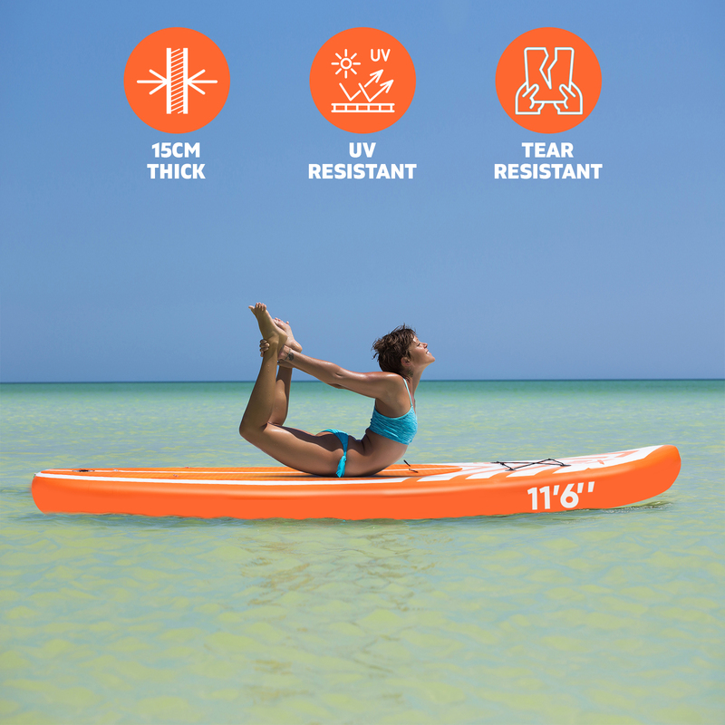 NORFLX Inflatable Stand-up Paddle Board and Kayak | 11ft 6in | Orange SUP