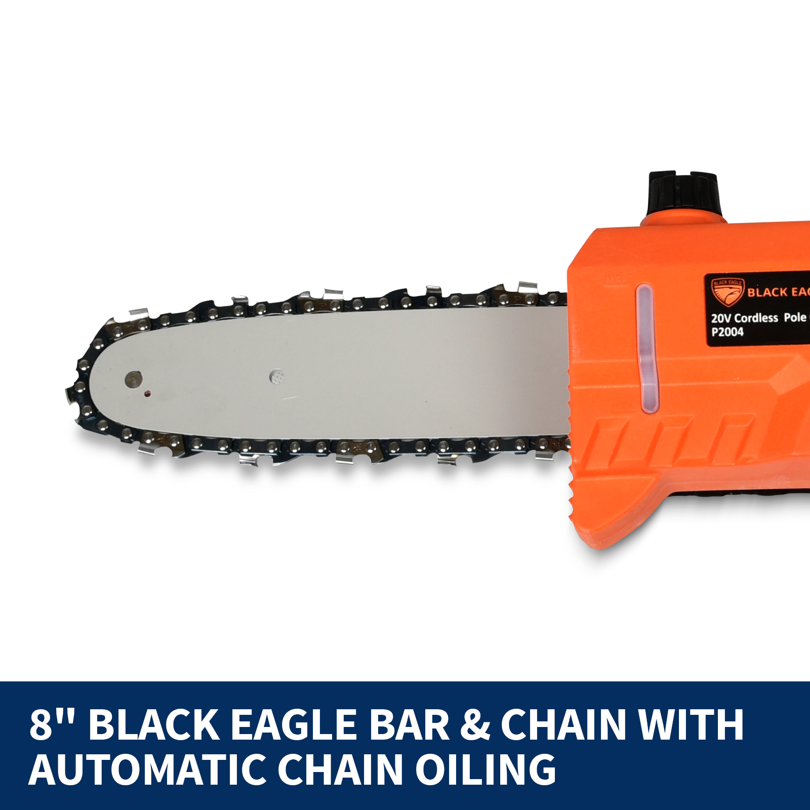 Black Eagle 20V Lithium-Ion Pole Chainsaw Cordless Electric Battery Saw
