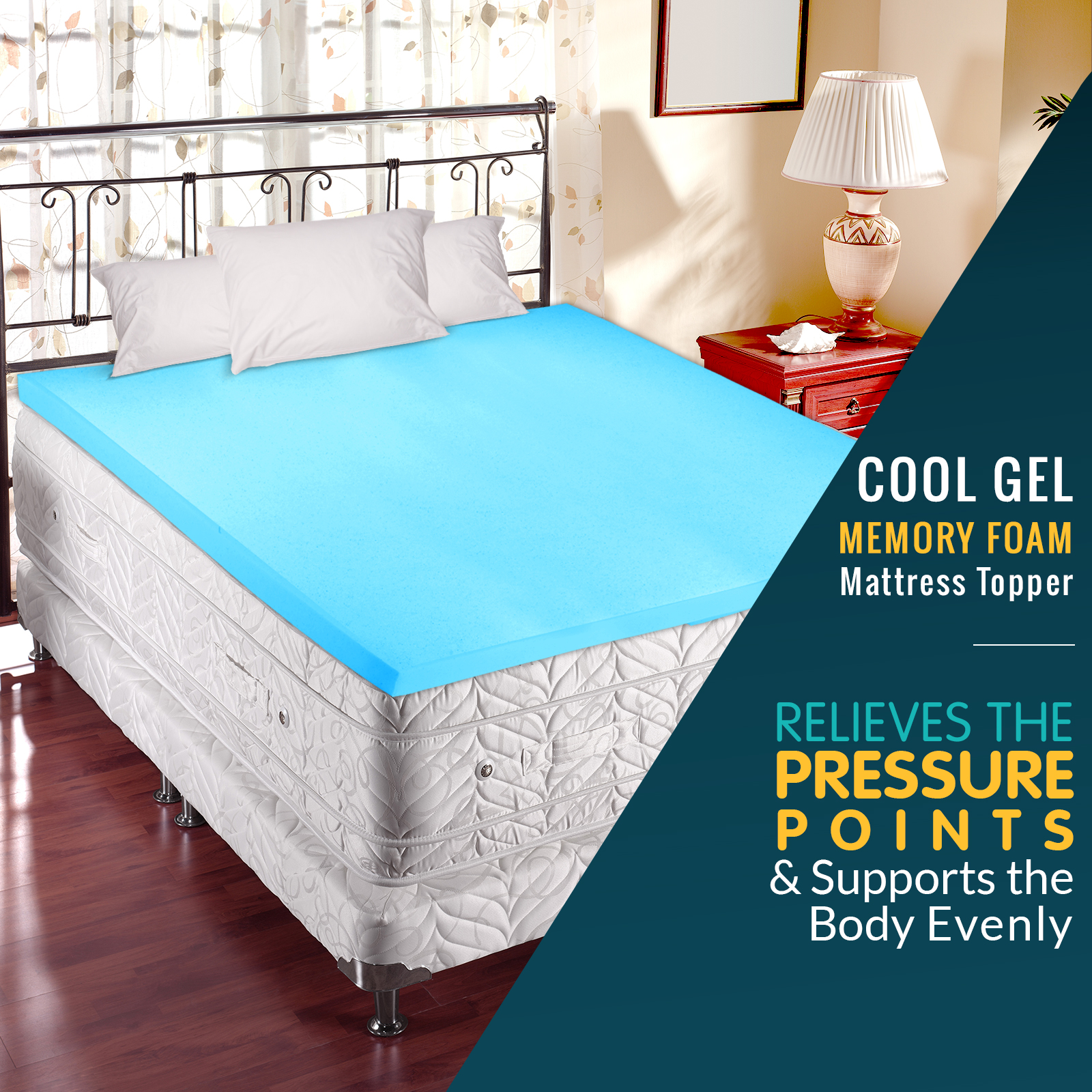 Cool Gel Mattress Topper King 2 Or 3 Lounj Gel Memory Foam Mattress Topper King Queen Full