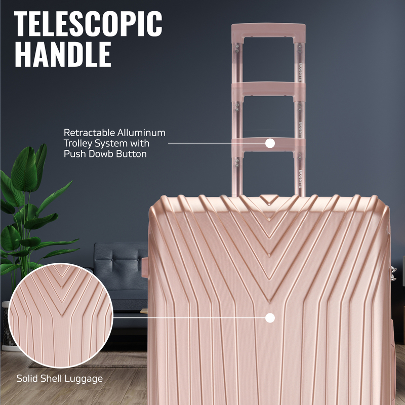 3pcs Travel Luggage Set Lightweight Trolley Suitcase Lock Carry On Bag Hard Case