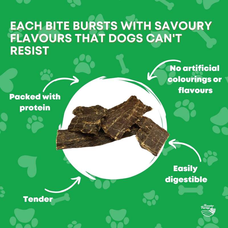 1Kg Dog Treat Beef Jerky - Dehydrated Australian Healthy Puppy Chew