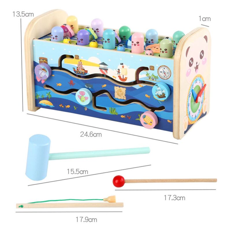 Gominimo Toddler Sensory Toys with Hammering Pounding and Fishing Game GO-TST-100-HX