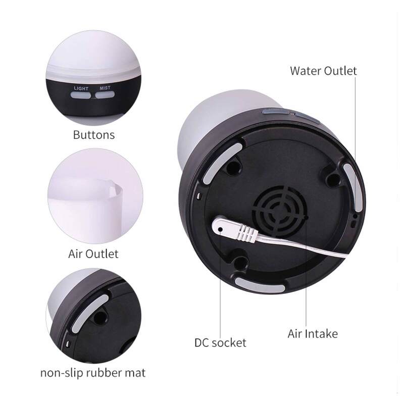 Essential Oil Aroma Diffuser - 100ml Ball Aromatherapy Ultrasonic Humidifier