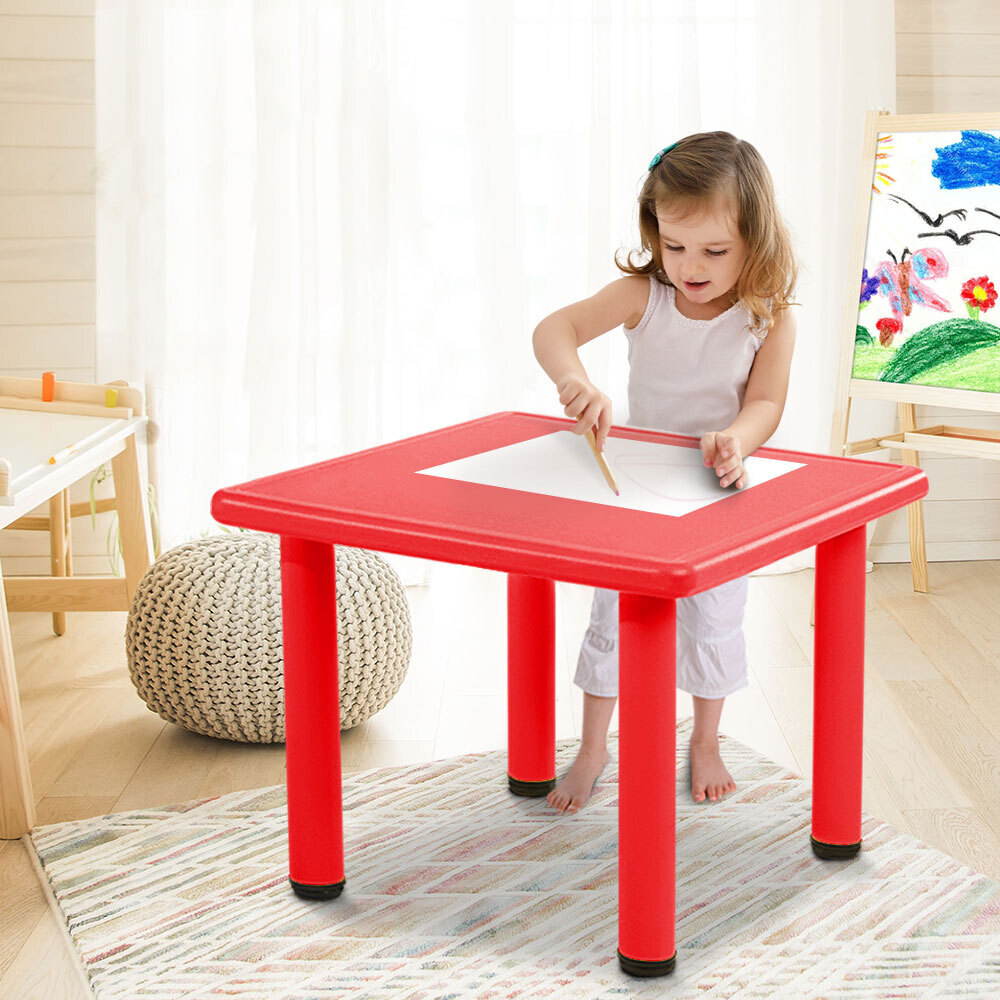 Keezi Kids Table Study Desk Children Furniture Plastic Red