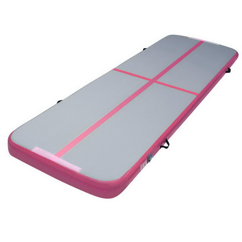 Gymnastic 3m x 1m Everfit Air Track Mat Tumbling Pink and Grey