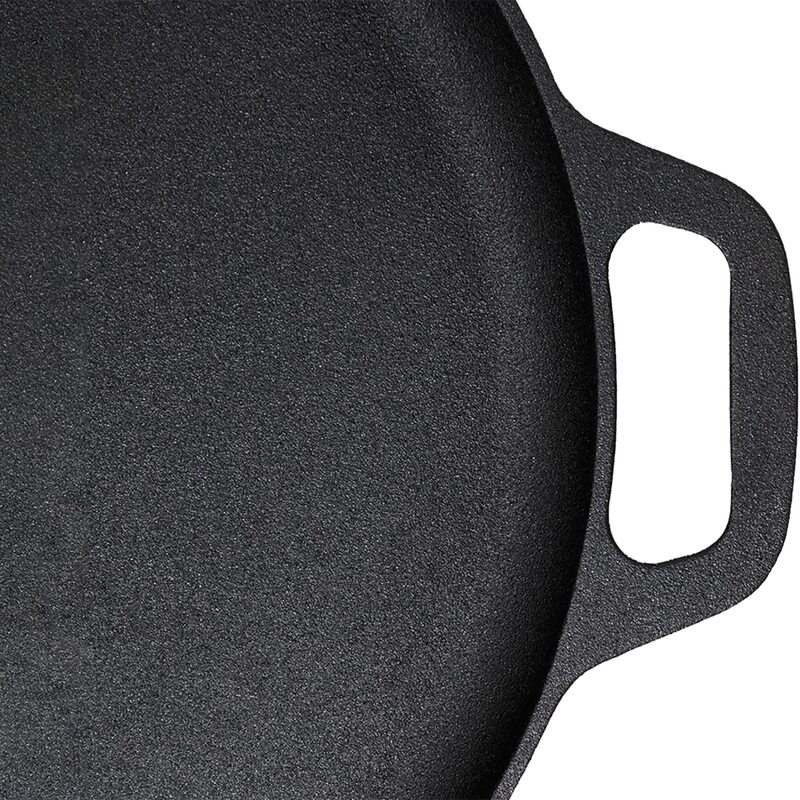 13.5" 35cm Pre-Seasoned Cast Iron Pizza Baking Pan Cooking Griddle Stove Oven Grill Campfire